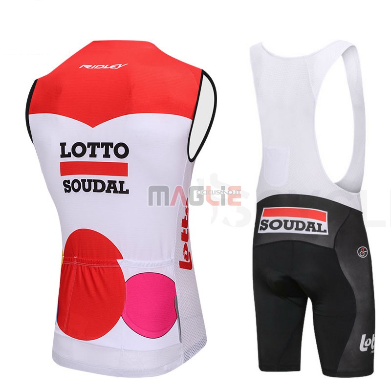 Gilet Antivento Lotto Soudal 2018 Rosso e Bianco